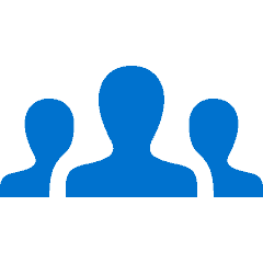 group of people icon blue